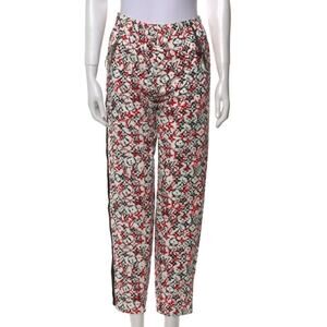 Louis Vuitton White Red LV Printed 2018 Straight Leg Pants US 8